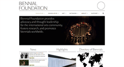 Desktop Screenshot of biennialfoundation.org